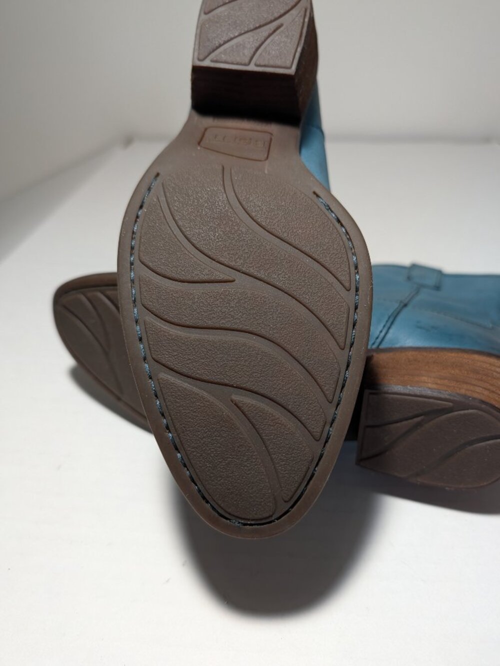 Born Wynd Distressed Leather Western Boots Size 7.5 Turquoise - Picture 10 of 12